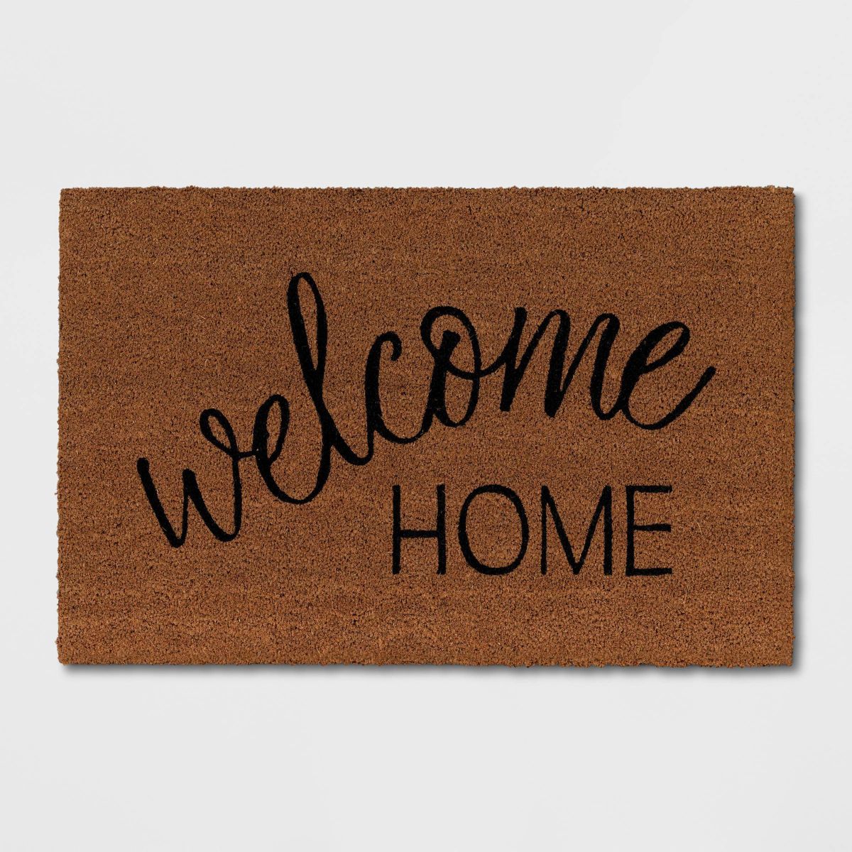 1'6"x2'6" 'Welcome Home' Coir Doormat Black