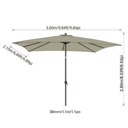 7'x10' Rectangle Market Umbrella