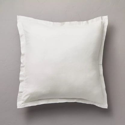 26"x26" Linen Blend Euro Bed Pillow Cream - Hearth & Hand with Magnolia