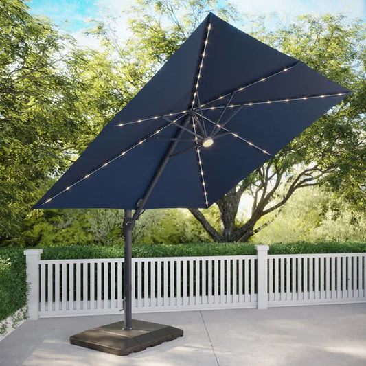 Seasons Sentry 10' Square Solar LED Cantilever Umbrella