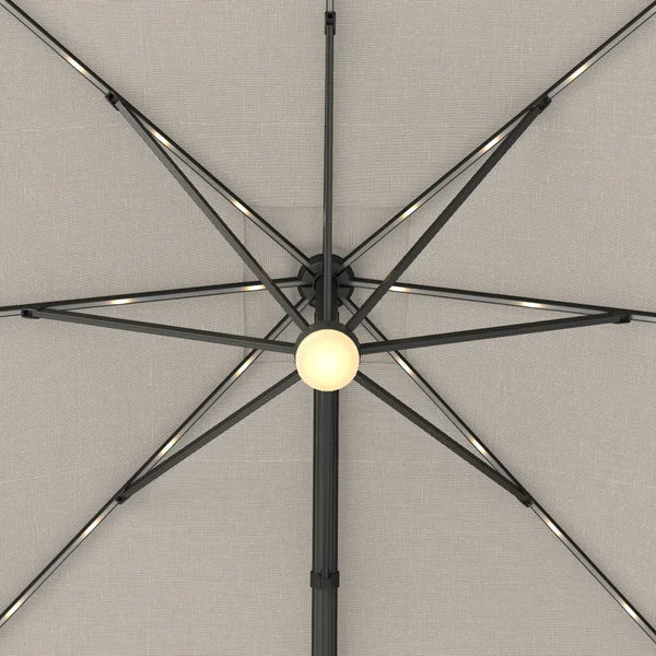 Seasons Sentry 10' Square Solar LED Cantilever Umbrella