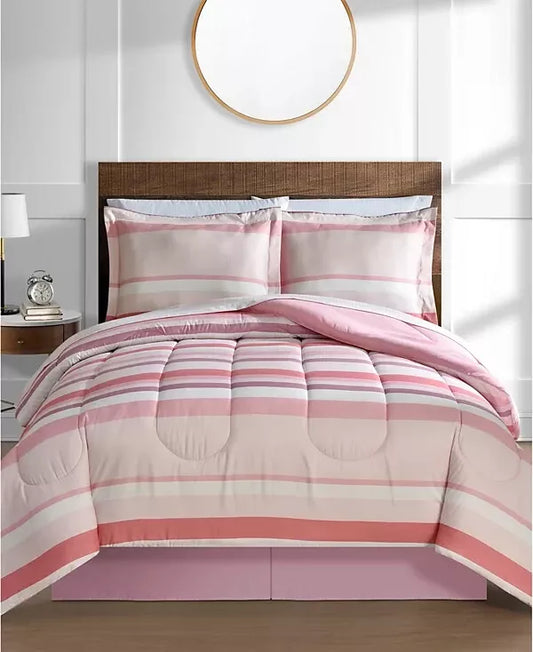 Twin Fairfield Square Collection Austin 6-Pc. Reversible Comfor Blush