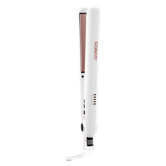 Conair Double Ceramic Flat Iron - White - 1"