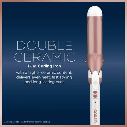 Conair Double Ceramic Curling Iron - Rose Gold