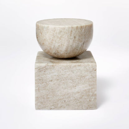 Modern Marble Figural Beige - Threshold™ designed with Studio McGee: Indoor Sculpture, 7.48lb