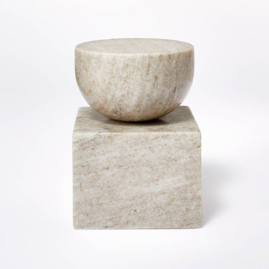 Modern Marble Figural Beige - Threshold™ designed with Studio McGee: Indoor Sculpture, 7.48lb