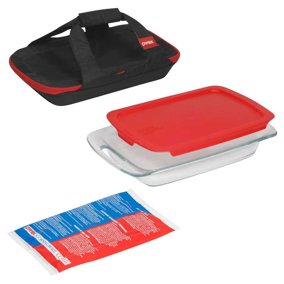 Pyrex 4pc Portables Easy Grab Baking Dish Set