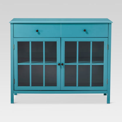 Windham 2 Door Accent Buffet, Cabinet with Shelves - Teal