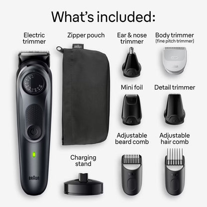 BRAUN ALL-IN-ONE STYLE KIT SERIES 5 AIO5490 RECHARGEABLE 9-IN-1 BODY, BEARD & HAIR TRIMMER