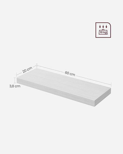 Wall Shelf, Floating Shelf, Shelf, 20 x 60 x 3.8 cm