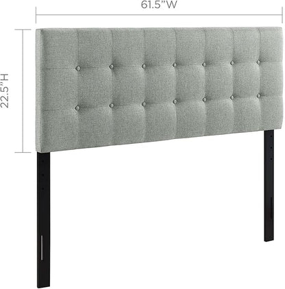 Queen Emily Upholstered Fabric Headboard