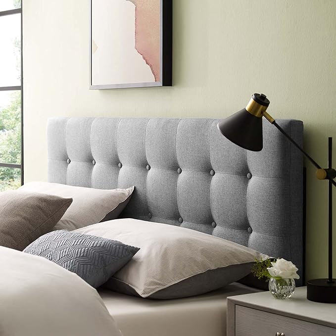 Queen Emily Upholstered Fabric Headboard