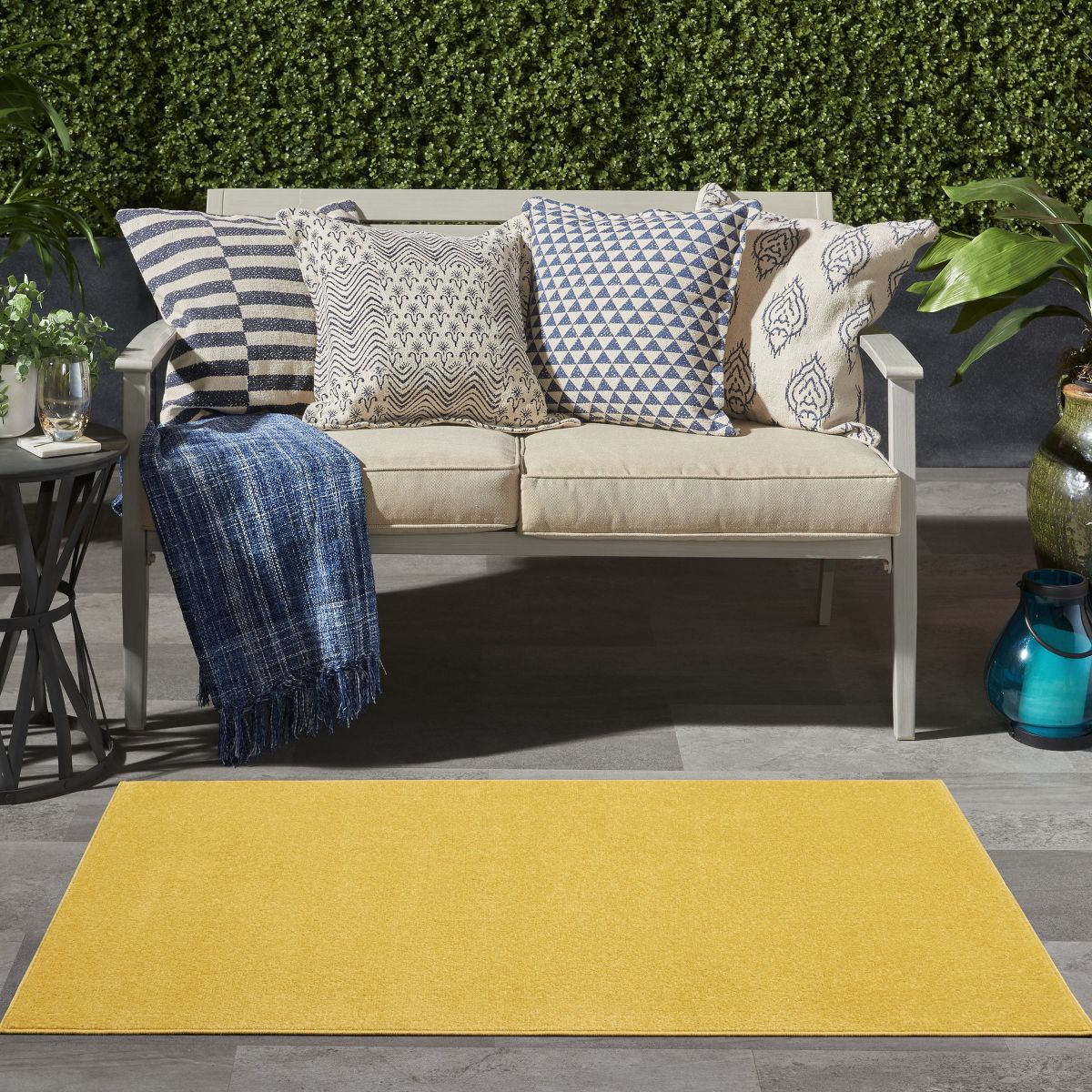 3x5 Nourison Solid Indoor/Outdoor Area Rug