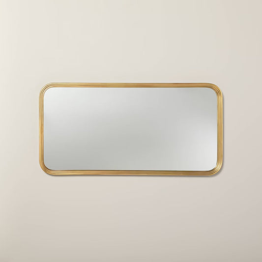 20"x40" Decorative Molding Rectangular Wall Mirror Antique Brass - Hearth & Hand™ with Magnolia