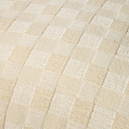 26"x26" Checkerboard Textured Euro Pillow Beige - Hearth & Hand™ with Magnolia