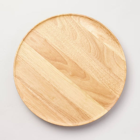 Wooden Pedestal Lazy Susan Natural - Hearth & Hand™ with Magnolia