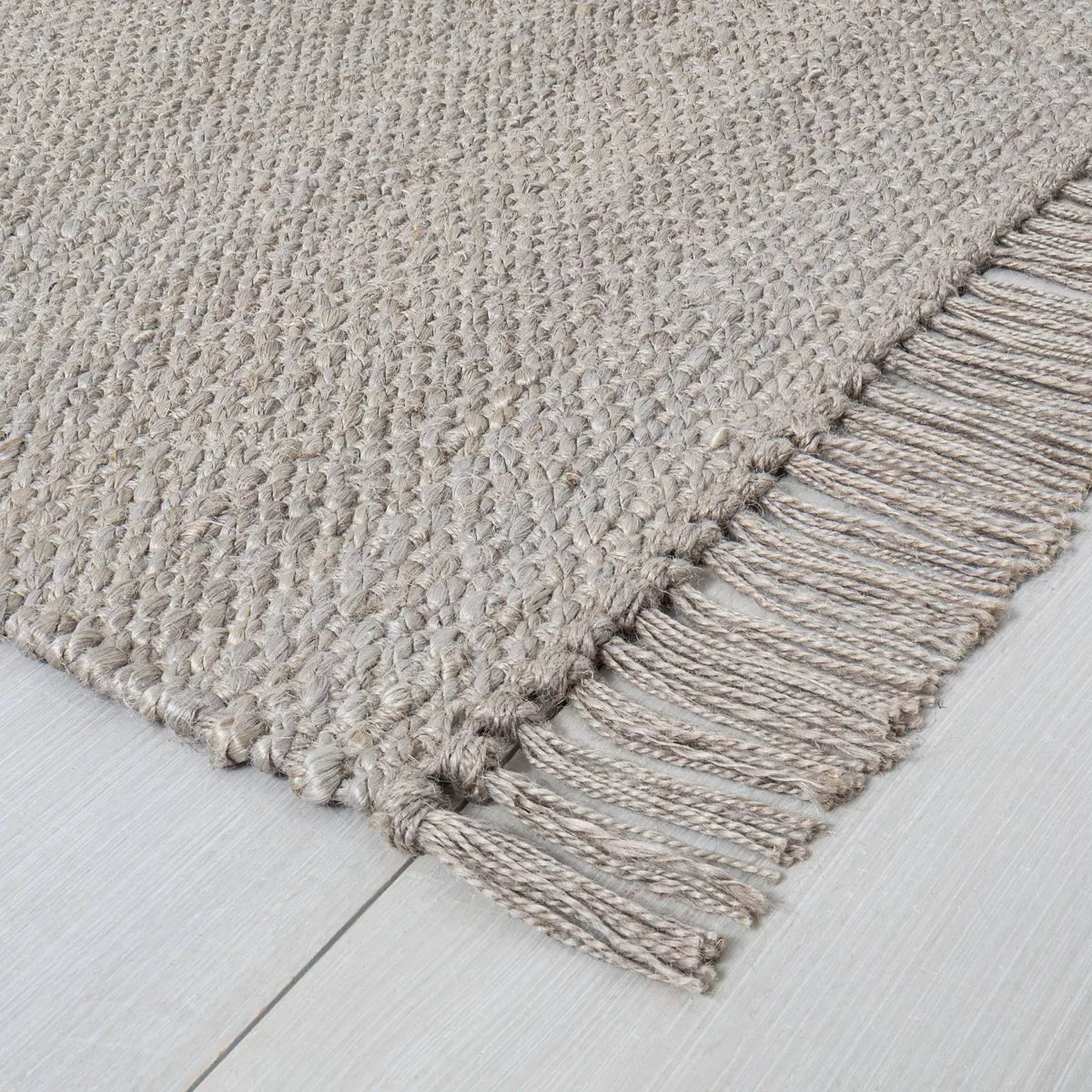 3 x 5 Bleached Jute Fringe Rug - Hearth & Hand