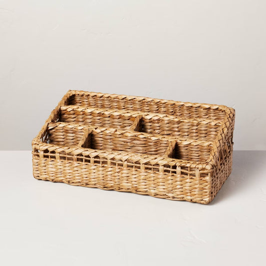 Woven Multipurpose Compartment Caddy Natural