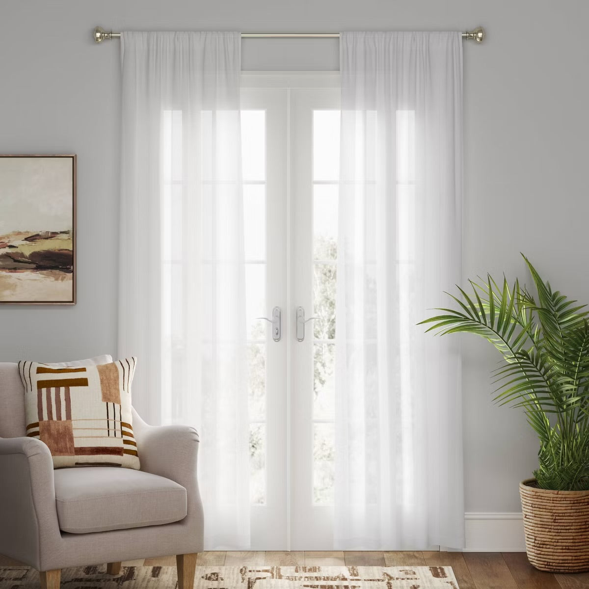 2pc Light Filtering Farrah Window Curtain Panel - Threshold  54”x84”