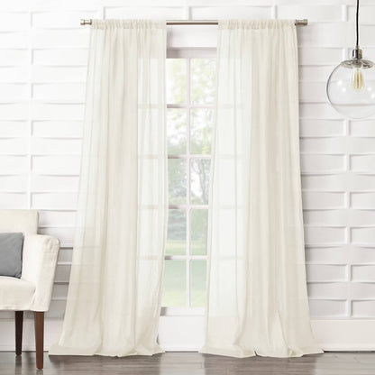 Set of 2 108”x54” Rosalie Rod Pocket Light Filtering Window Curtain Panels