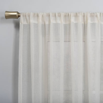 Set of 2 108”x54” Rosalie Rod Pocket Light Filtering Window Curtain Panels