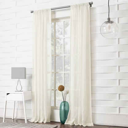 Set of 2 108”x54” Rosalie Rod Pocket Light Filtering Window Curtain Panels