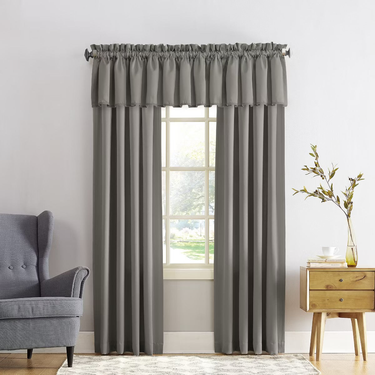 54”x95” Sun Zero Room Darkening Seymour Rod Pocket Curtain Panel