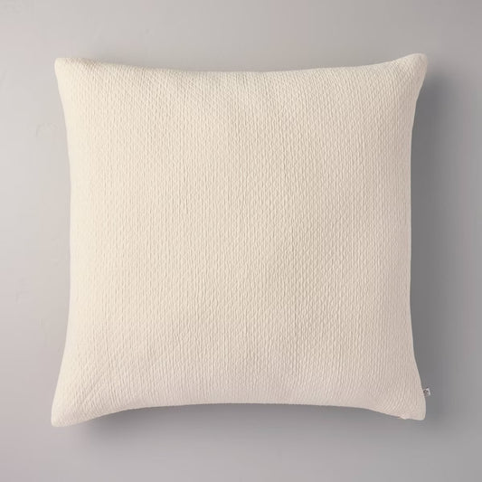 26"x26" Micro Diamond Textured Euro Pillow Cream