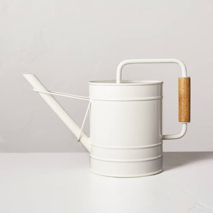 2.88L Painted Metal Watering Can Cream - Hearth & Hand