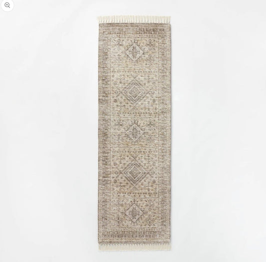 2'4"x7' Pine Brook Diamond Persian Style Runner Rug