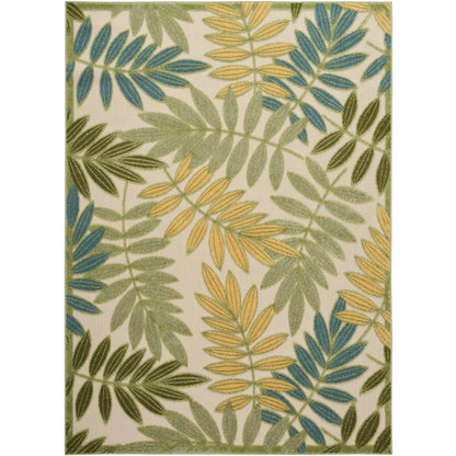 5’3 x 7’5 Nourison Aloha Floral Leaf Outdoor Area Rug