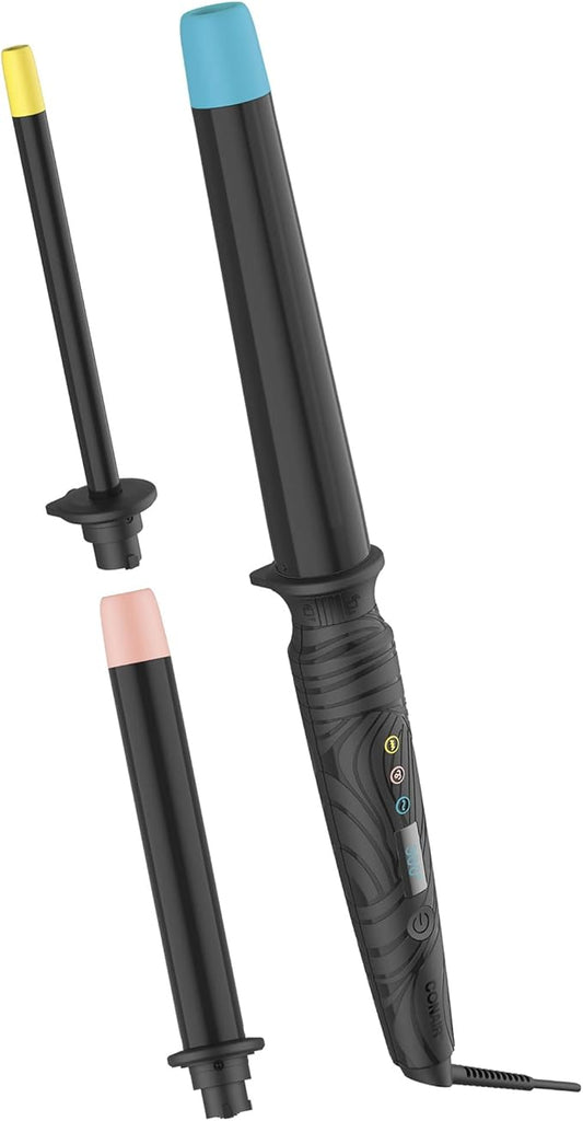 Conair The Curl Collective 3-in-1 Ceramic Curling Wand with Interchangeable Barrels