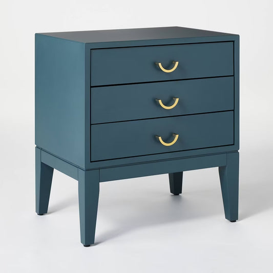 Quail Hill 3 Drawer Nightstand Mount Blue - Threshold