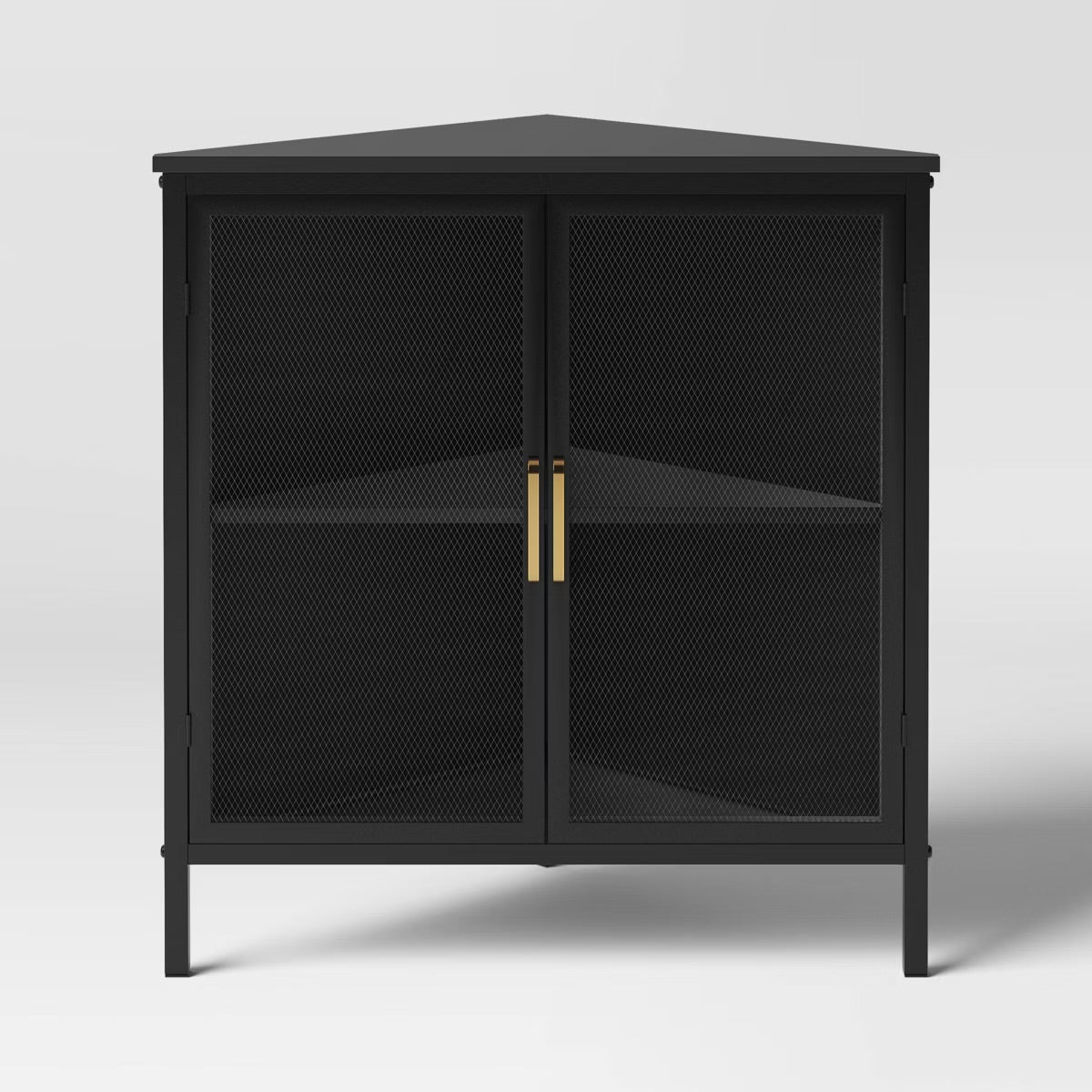 Mesh Corner Cabinet Black - Threshold