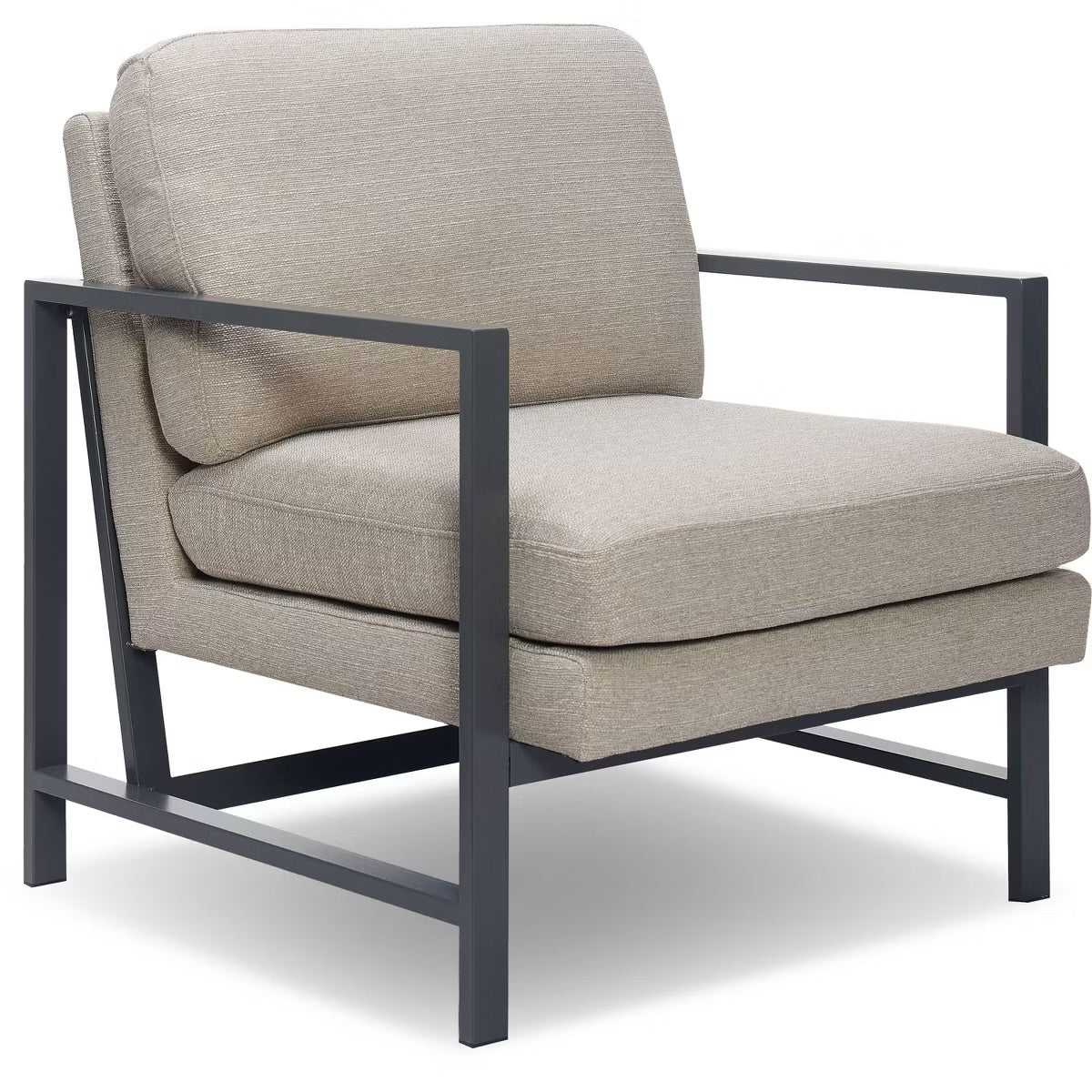 Russell Gray Metal Frame Accent Chair