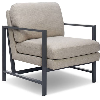 Russell Gray Metal Frame Accent Chair