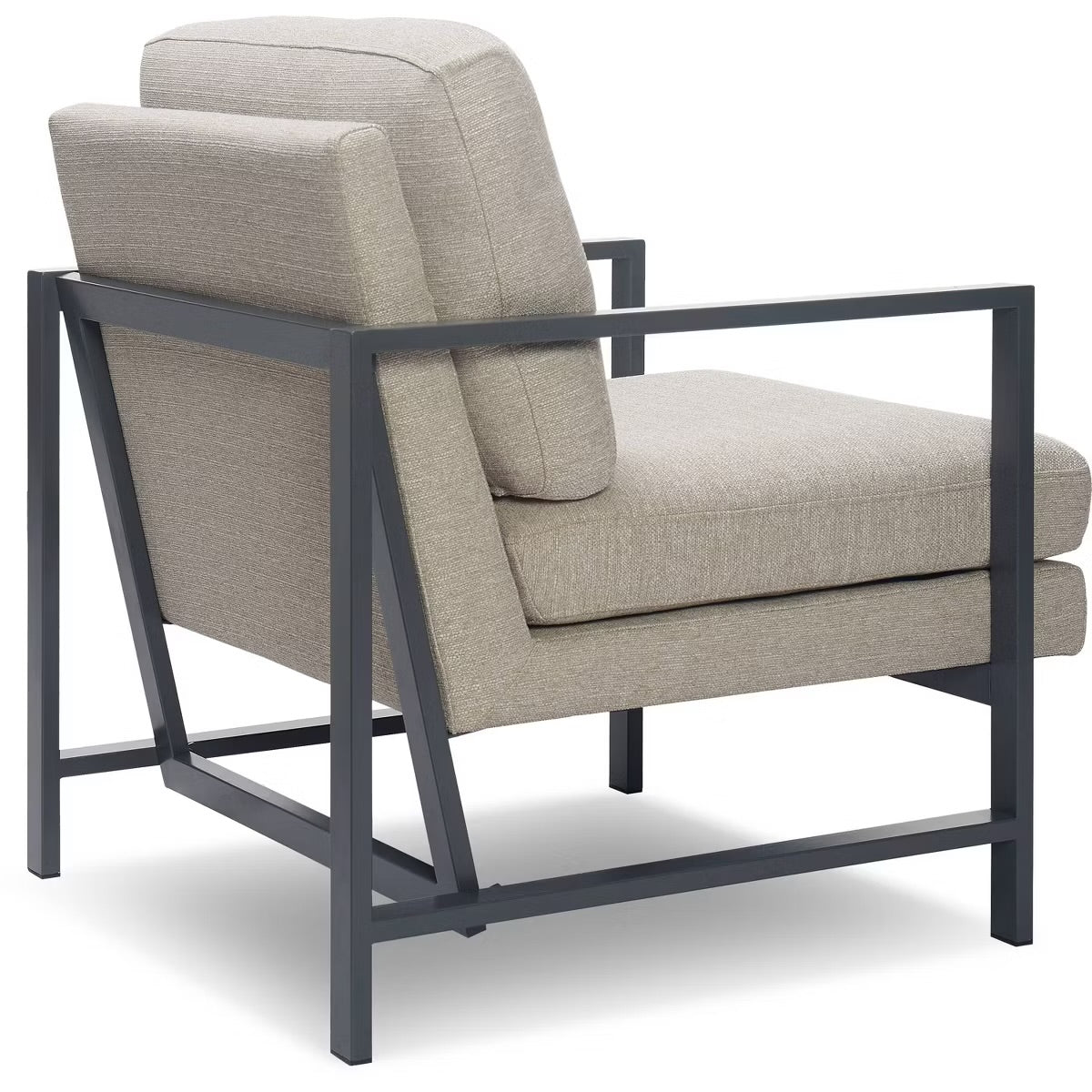 Russell Gray Metal Frame Accent Chair