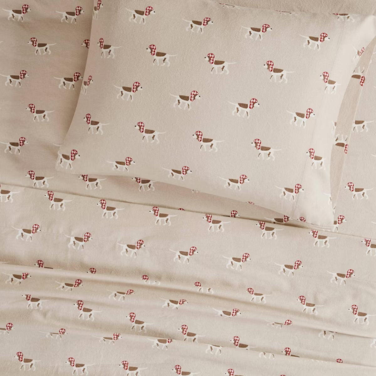 Full Patterned Flannel Sheet Set