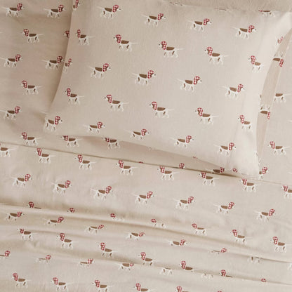 Full Patterned Flannel Sheet Set