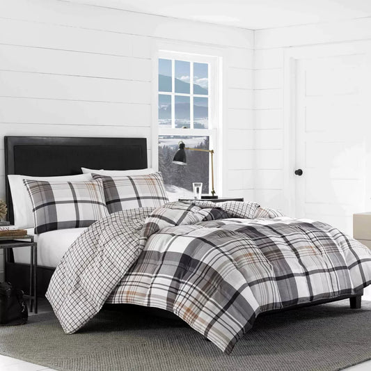 Full/Queen Plaid Normandy Reversible Comforter Set - Eddie Bauer