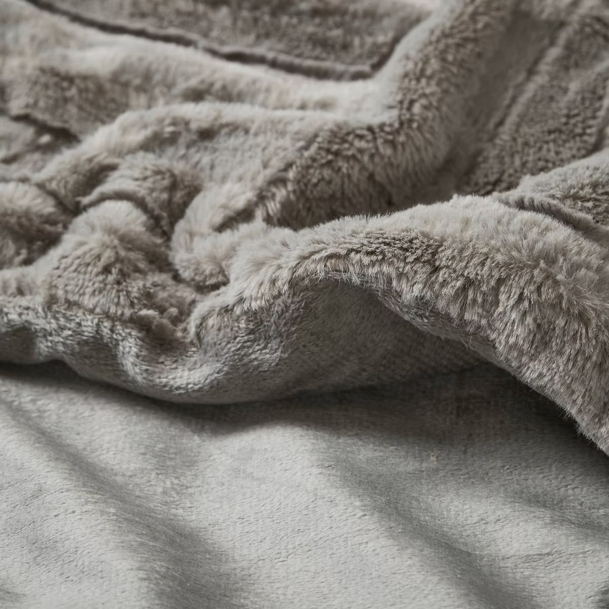 50"x60" Polar Solid Faux Fur Throw Blanket - Madison Park