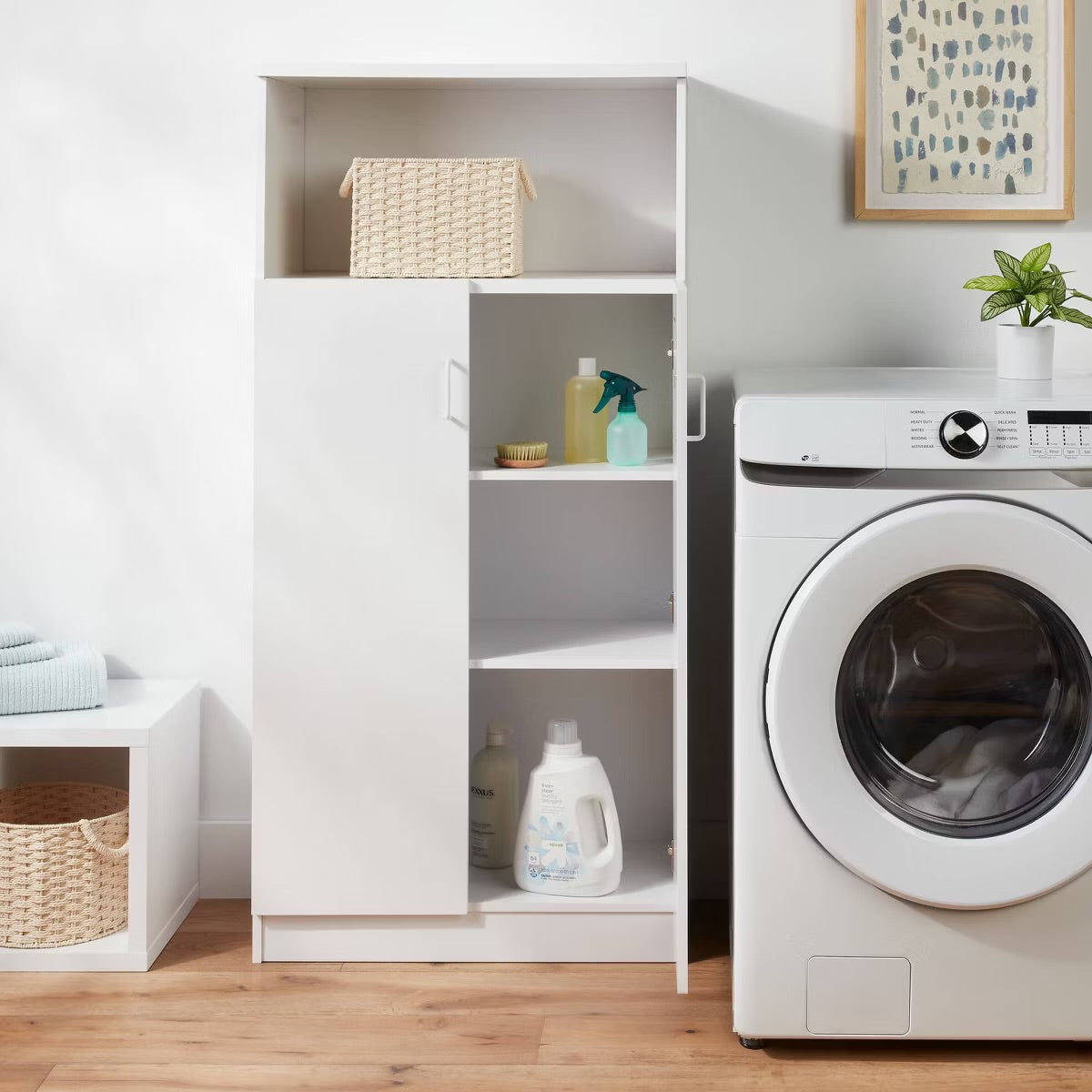 Large Storage Cabinet White