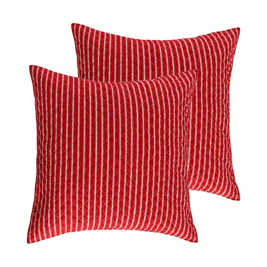 Santa Claus Lane Holiday Euro Sham Set of 2 Red - Levtex Home (26x26)