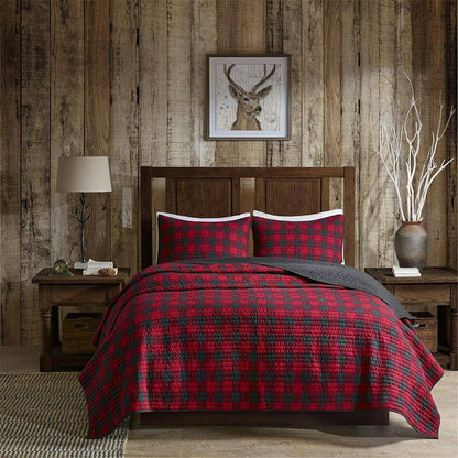 Full/Queen Woolrich Check Oversized Quilt Mini Set