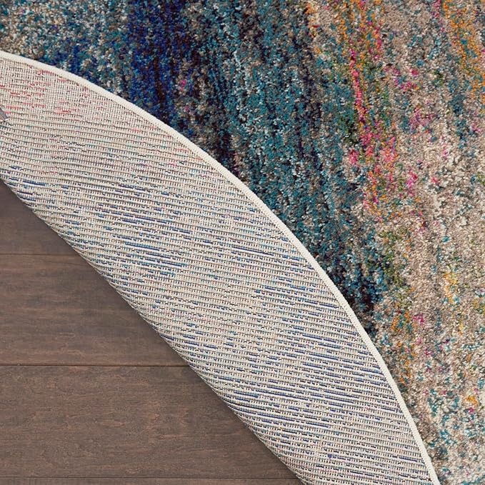 5’3 Celestial Multicolor Round Area Rug