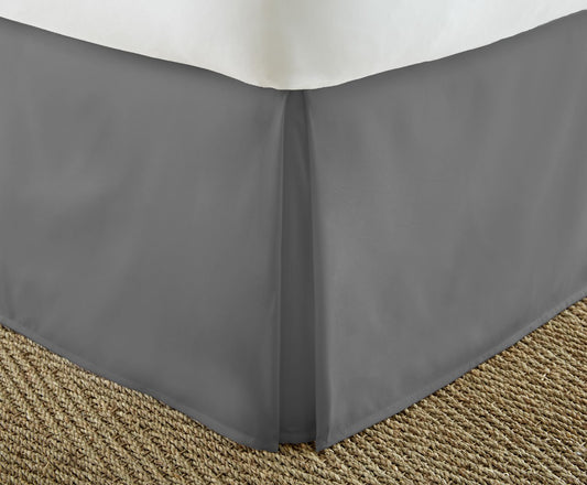 Twin Lenjoy Home Ruffled Bed Skirt in Gray