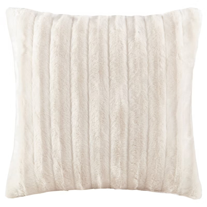 20"x20" Oversize York Faux Fur Square Throw Pillow