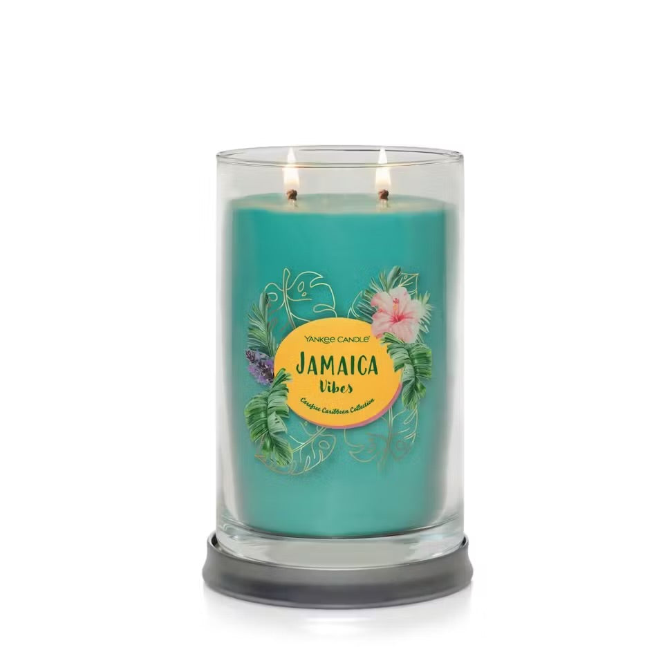 Caribbean Green 20oz Jamaica Vibes - Yankee Candle: Lidded Jar, Soy Wax Blend, Dual Wick