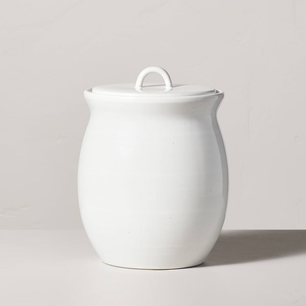 Flared Brim Stoneware Canister Vintage Cream - Hearth & Hand™