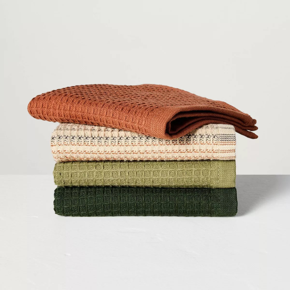 4pk Waffled Cotton Dishcloth Set - Hearth & Hand